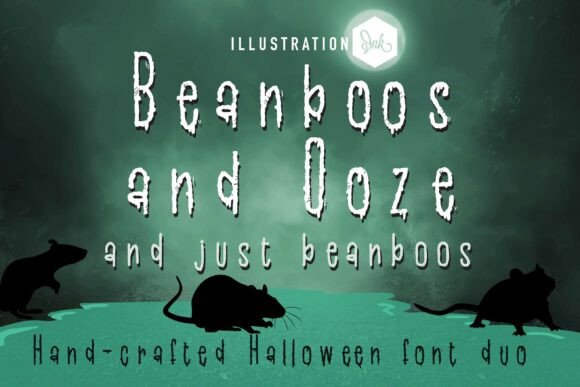 Beanboos and Ooze Duo: A Spooky Font Combination for Halloween Designs