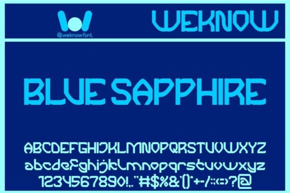 Blue Sapphire: The Techno-Sci-Fi Font Redefining Digital Creativity