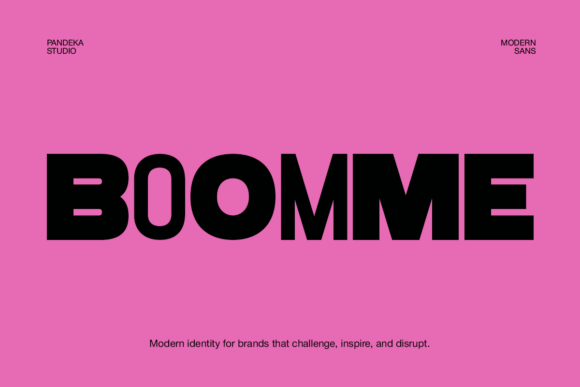 Boomme: A Dynamic Typeface for Modern Design