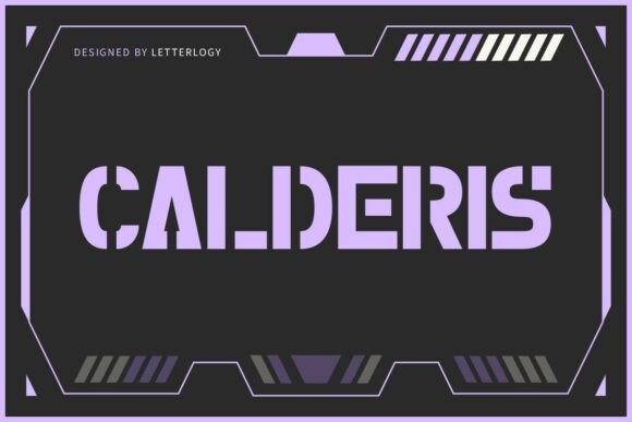 Calderis: A Futuristic Stencil Font for Bold Creatives