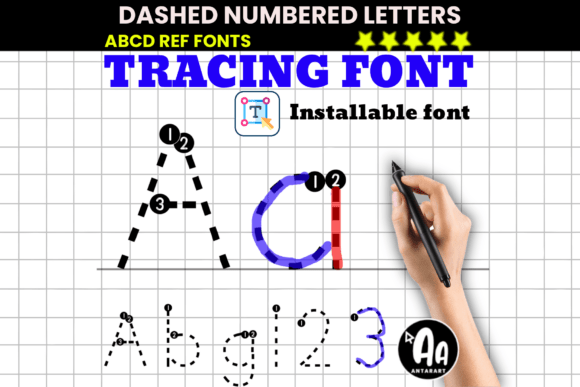 Dashed Numbered Letters Tracing: Enhancing Handwriting Instruction Through Structured Design