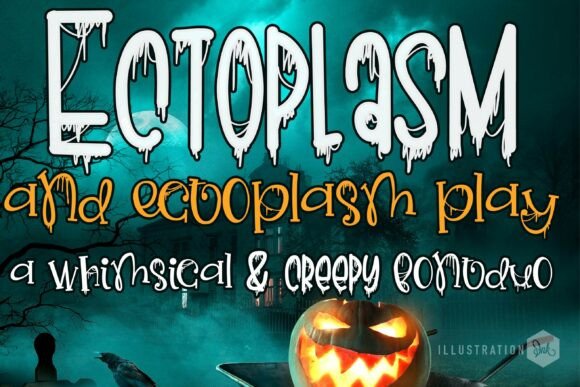 Ectoplasm Duo: The Perfect Font Pair for Spooky and Playful Halloween Designs