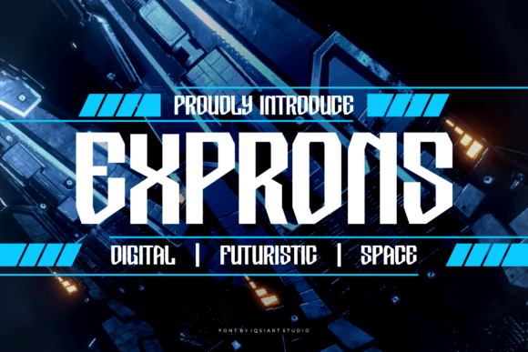Exprons: A High-Tech Display Font for the Digital Frontier