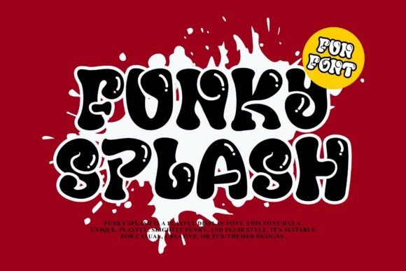Funky Splash: A Playful Display Font for Creative Design Projects
