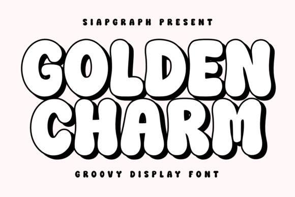 Golden Charm: A Retro Groovy Font for Creative Designers