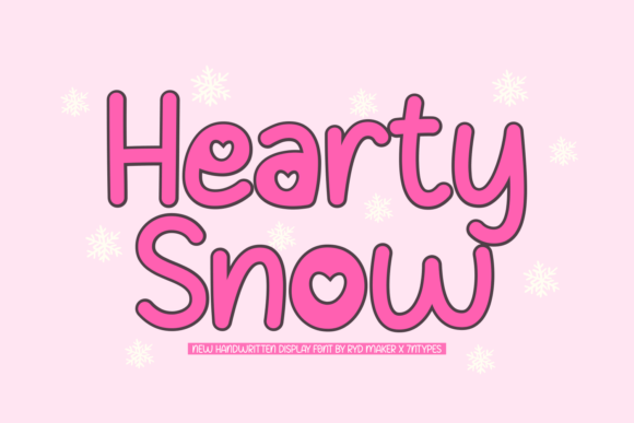Hearty Snow: A Playful Winter Font for Charming Designs