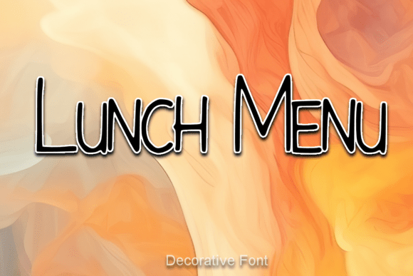 Lunch Menu: A Fresh Font for Creative Projects