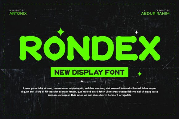 Rondex: A Bold Display Typeface for Dynamic Design Projects