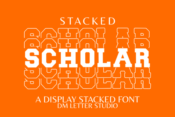 Scholar Stacked: A Bold Varsity Font for Dynamic Design Projects