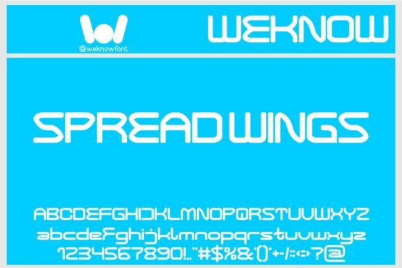 Spread Wings: A Techno-Futuristic Font for Modern Design