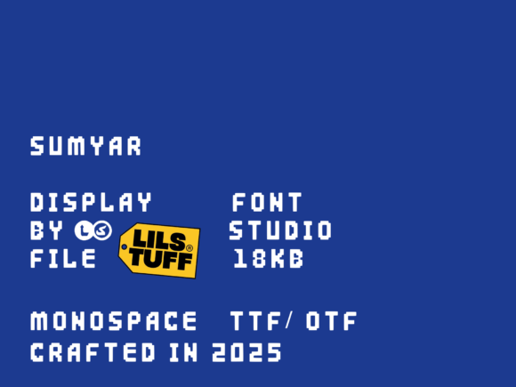 Sumyar Monospace: A Bold Pixel-Styled Typeface for Impactful Digital Design